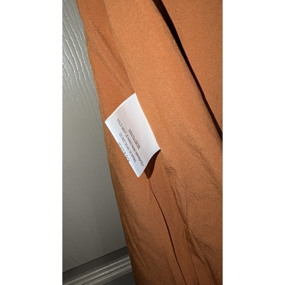 Hello Molly Burnt Orange Botanical Print Wrap Romper Flutter Sleeve Size 4 - Picture 6 of 6